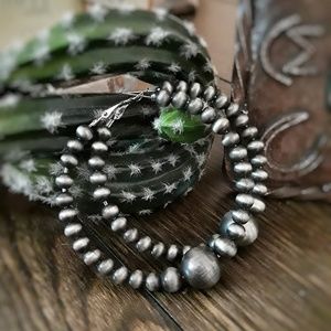 Large Navajo Pearl Inspired Hoop Earrings